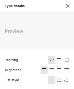 Type details